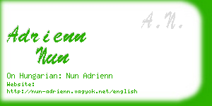 adrienn nun business card